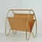 Mid-Century Modern Brass and Bamboo Magazine Rack, Austria 1950s, Image 2