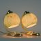 German Bauhaus Brass Table Lamps with Marbled Opal Shades, 1930s, Set of 2 13