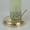 Swedish Brass and Striped Glass Table or Bedside Lamp, 1940s 5