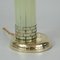 Lámpara de mesa o mesita de noche sueca de latón rayado, años 40, Imagen 4