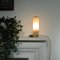 Lámpara de mesa o mesita de noche sueca de latón rayado, años 40, Imagen 11