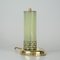Swedish Brass and Striped Glass Table or Bedside Lamp, 1940s, Image 2