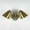 Mid-Century Double Cone Brass Wall Light by Jacques Biny, 1950s 2
