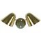 Mid-Century Double Cone Brass Wall Light by Jacques Biny, 1950s, Image 1