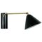 Mid-Century Black Articulating Wall Light from Stilux Milano, 1950s, Image 1