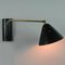 Mid-Century Black Articulating Wall Light from Stilux Milano, 1950s, Image 15