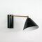 Schwarze Mid-Century Wandlampe von Stilux Milano, 1950er 4