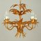 Mid-Century 5-Light Gilt Palm Leaf Chandelier by Hans Kögl, 1970s 12