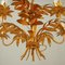 Mid-Century 5-Light Gilt Palm Leaf Chandelier by Hans Kögl, 1970s 15