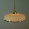 Art Deco German Bauhaus Cream Opaline Glass and Brass Pendants, Set of 2 14