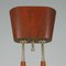 Lampadario Mid-Century moderno in teak e vetro satinato, Svezia, anni '60, Immagine 11