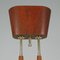 Mid-Century Swedish Modern Teak and Satin Glass Chandelier, 1960s 11