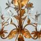 Mid-Century 5-Light Gilt Leaf & White Blossom Chandelier by Hans Kögl, 1970s 17