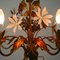 Mid-Century 5-Light Gilt Leaf & White Blossom Chandelier by Hans Kögl, 1970s, Image 12