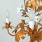 Mid-Century 5-Light Gilt Leaf & White Blossom Chandelier by Hans Kögl, 1970s 20