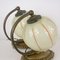 Lámparas de mesa alemanas Art Déco de bronce y vidrio opalino, años 20. Juego de 2, Imagen 11