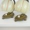Deutsche Art Deco Tischlampen aus Bronze & Opalglas, 1920er, 2er Set 12