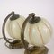Deutsche Art Deco Tischlampen aus Bronze & Opalglas, 1920er, 2er Set 16