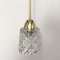 Mid-Century Modern Italian Brass and Crystal Cut Glass Pendant, 1950s 4