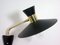 Schwarze Mid-Century Messing Wandlampe im Stile von Pierre Guariche 8