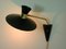 Schwarze Mid-Century Messing Wandlampe im Stile von Pierre Guariche 10