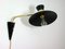 Mid-Century Black and Brass Articulating Wall Light Sconce in the Style of Pierre Guariche, Image 6