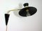 Schwarze Mid-Century Messing Wandlampe im Stile von Pierre Guariche 6