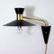Mid-Century Black and Brass Articulating Wall Light Sconce in the Style of Pierre Guariche, Image 2