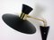 Mid-Century Black and Brass Articulating Wall Light Sconce in the Style of Pierre Guariche, Image 5