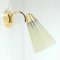 Mid-Century German Brass and Glass Wall Light Sconce, 1950s, Image 3
