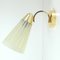 Mid-Century German Brass and Glass Wall Light Sconce, 1950s 5