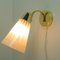 Mid-Century German Brass and Glass Wall Light Sconce, 1950s 11