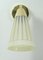 Deutsche Mid-Century Wandlampe aus Messing & Glas, 1950er 8