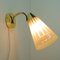 Mid-Century German Brass and Glass Wall Light Sconce, 1950s, Image 10