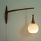 Mid-Century Swedish Swiveling Teak and Milk Glass Sconce, 1960s 10