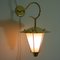 Mid-Century French Brass and Opaline Lantern Sconce or Wall Light, 1950s 15
