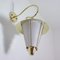 Mid-Century French Brass and Opaline Lantern Sconce or Wall Light, 1950s 9