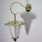 Mid-Century French Brass and Opaline Lantern Sconce or Wall Light, 1950s 7