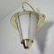 Mid-Century French Brass and Opaline Lantern Sconce or Wall Light, 1950s 8