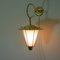 Mid-Century French Brass and Opaline Lantern Sconce or Wall Light, 1950s 14
