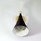 Mid-Century Black and White Double Cone Diabolo Wall Light Sconce 5