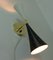 Mid-Century Black and White Double Cone Diabolo Wall Light Sconce 12