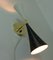 Mid-Century Black and White Double Cone Diabolo Wall Light Sconce, Image 12