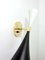 Mid-Century Black and White Double Cone Diabolo Wall Light Sconce, Image 4