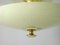 Mid-Century German Opaline and Brass Flush Mount, 1950s, Image 15