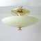 Mid-Century German Opaline and Brass Flush Mount, 1950s, Image 2