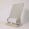 Specchio da toeletta Bauhaus illuminato in vetro opalino e lampada da tavolo combinate, Immagine 5