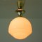 Austrian Art Deco Bauhaus Opaline and Brass Flush Mount, 1940s 8