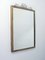 Mid-Century Brass Wall Mirror, 1950s 2