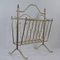 French Brass Magazine News Rack in the Style of Maison Charles, 1950s 7